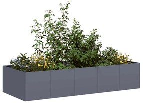 vidaXL antracitszürke acél növénytartó 200x80x40 cm