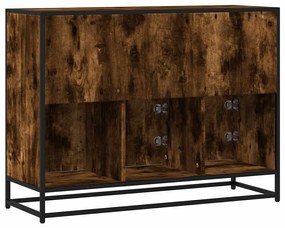 sonoma tölgy színű szerelt fa tálalószekrény 100x35x76 cm