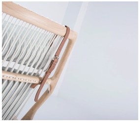 Dedo tölgyfa fotel kékesszürke szövet ülőrésszel - Gazzda