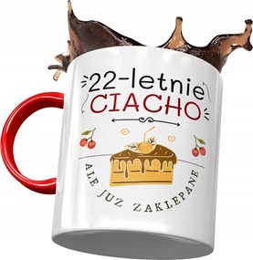 Piros Bögre Születésnapra 22 22. 22. Ajándék Nyomtatott Fotóval