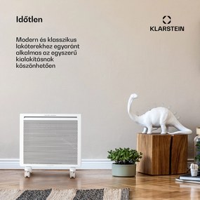Klarstein Hot Spot Slimcurve Double Wave, konvektor, 2 az 1-ben fűtőtest, 1000 W, heti időzítő, fehér