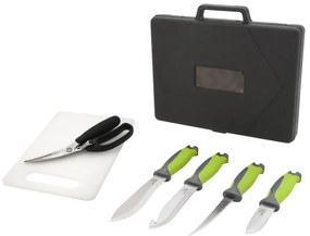 Grillező eszközök rozsdamentes acélból, tokkal 6 db