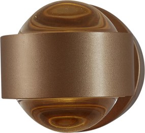 Design fali lámpa sötét bronz LED-del IP44 - Lens