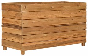 Újrahasznosított tíkfa és acél magaságyás 100 x 40 x 55 cm