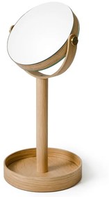 Kozmetikai nagyítós tükör tömörfa kerettel ø 19,5 cm Magnify – Wireworks