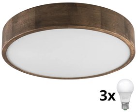 Brilagi - LED mennyezeti lámpa CARVALHO 3xE27/60W/230V tölgy-dió, átm. 47 cm