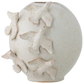 Krémszínű agyagkerámia váza (magasság 25 cm) Abira – Bloomingville