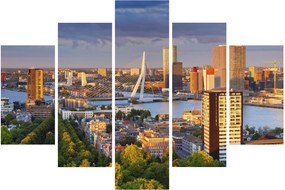 Kép - panoráma Rotterdam, Hollandia (150x105 cm)