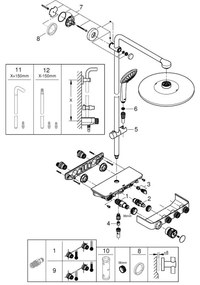 GROHE 26507000 - Zuhanyrendszer EUPHORIA SMARTCONTROL 310 DUO fényes króm