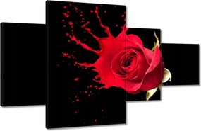 Vászonkép 130x80 Fröccsenő rózsa