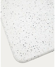 Fehér terrazzo cement dohányzóasztal 48x48 cm Saura – Kave Home