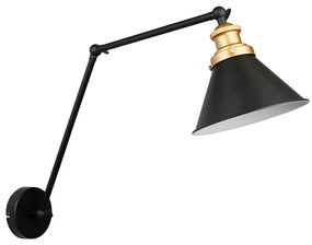 Fekete fém fali lámpa Fundo – Candellux Lighting