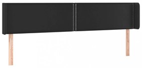 fekete műbőr LED-es fejtámla 183 x 16 x 78/88 cm