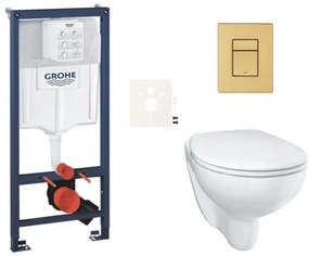 Falra akasztható WC szett világos falakhoz / falra szerelhető GROHE Bau Ceramic SIKOGRSBAUSCGN0
