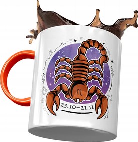 Narancssárga Skorpió Bögre Zodiákus jelek Horoszkóp Nyomtatott fényképpel