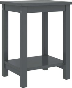 vidaXL sötétszürke tömör fenyőfa éjjeliszekrény 35x30x47 cm