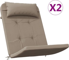 vidaXL 2 db tópszínű oxford-szövet Adirondack-székpárna
