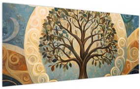 Kép – Életfa és spirálok (120x50 cm)