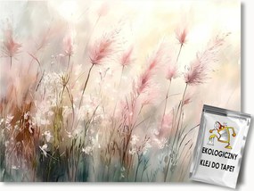 Fotótapéta Flizelina Természet Rét Fű Mező Virágok Pehely Boho 368x254 ragasztó