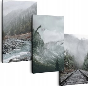 Vászonkép 180 cm **többféle minta** Képek A Nappaliba Triptichon Tájkép