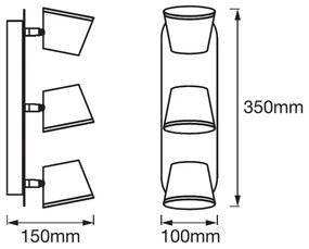 Osram - LED fürdőszobai spotlámpa SPOT 3xLED/7W/230V IP44 3000/4000K