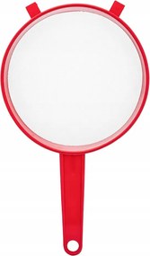 Konyhai szűrő műanyag piros finom szemes 18cm 1db
