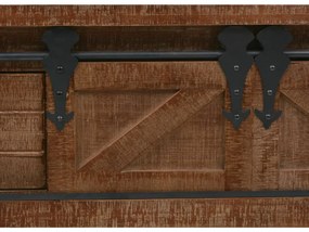 barna tömör fenyő konzolasztal 131 x 35,5 x 75 cm