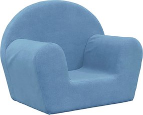 vidaXL kék puha plüss gyerekkanapé
