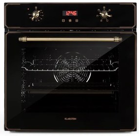 Klarstein Elizabeth, beépített sütő, retró dizájn, 6 funkció, 50 - 250 ° C, fekete