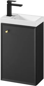 Cersanit S801-569 - MILLE falra szerelhető fürdőszobai szekrény mosdóval, 40x22 cm, fekete
