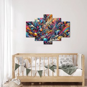 Kép - Színes graffiti (150x105 cm)