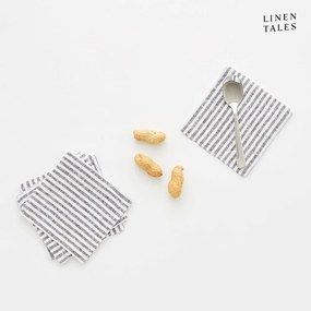 Fekete-fehér textil poháralátét szett 4 db-os – Linen Tales
