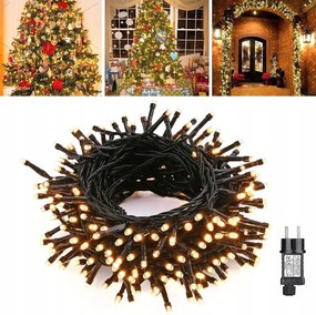 KarĂĄcsonyfa LĂĄmpa 600LED 100m KĂŒltĂ©ri BeltĂ©ri FehĂ©r Meleg KarĂĄcsonyi