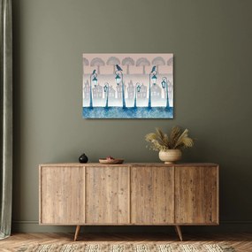 Kép -A hollók őrzik a várost (üvegen) (70x50 cm)