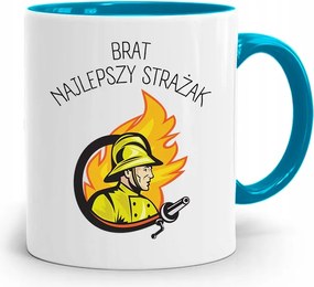 Kék Bögre Ajándék Testvér Legjobb Tűzoltó nyomott mintával