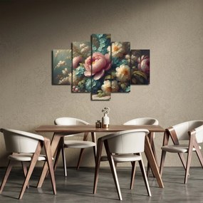 Kép - Természet csendélet virágokkal - festmény (150x105 cm)