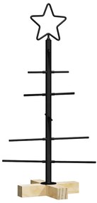 Fém karácsonyfa állvánnyal Fekete 60 cm Porszórt Acél