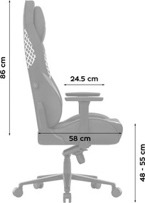 Ultra Gravity, Game szék, ergonomikus, velúr, carbon black