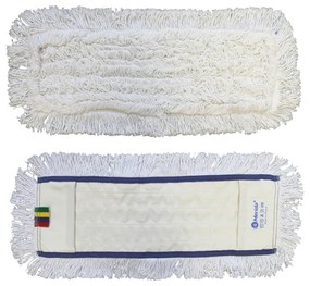 Optimum zsebes felmosó, 50 cm - pamut, fehér