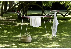 WENKO 3774021100 - Ruhaszárító állvány SUMMER DRY 153x76 cm fehér/rózsaszín