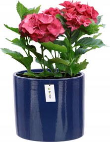 Virágcserép kerámia fedél Ø 13,5cm H 12,5cm szín Sötétkék fényes