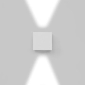 Artemide Effetto 14 négyzet alakú 2 nagy sugár szürke/fehér, IP65, Led 7W, 3000K