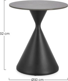 Kerek tárolóasztal márvány dekoros asztallappal ø 50 cm Joona – Bizzotto