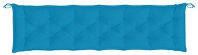 világoskék oxford szövet kerti padpárna 200 x 50 x 7 cm