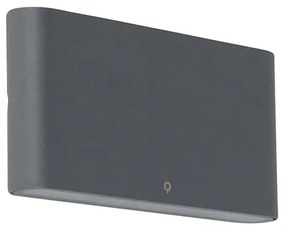 Kültéri fali lámpa sötétszürke 17,5 cm LED-del IP65 - Batt