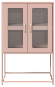 Highboard rózsaszín 68x39x107 cm Acél