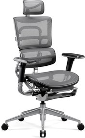 Ergonomikus irodai szék lábtartóval Normal Size, fekete-szürke: Diablo V-Master