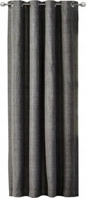 Ablaksötétítő függöny lenvászon megjelenéssel, szemekkel 245 x 140 Szürke