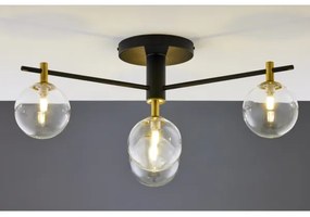 Jupiter 2034 - Felületre szerelhető csillár FIGARO 4xG9/10W/230V fekete/arany/bézs/átlátszó