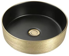 Welland UC-50 pultra építhető mosdókagyló - Ø36 cm - arany / fekete